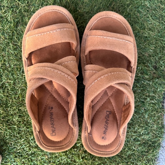 Bearpaw suede altitude platform sandals - Picture 2 of 3
